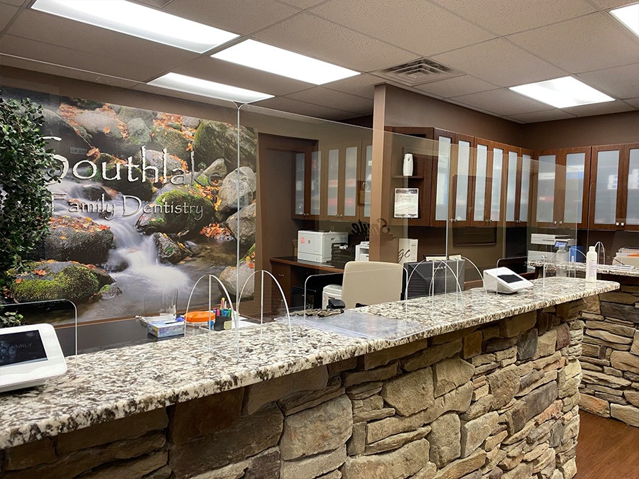 Dental office reception desk