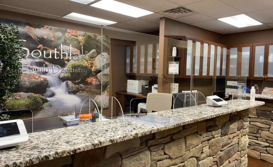 Dental office reception desk