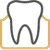 Animated tooth and gum tissue representing gum disease